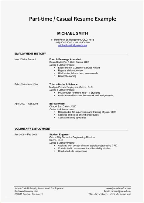 Find resume templates designed by hr professionals. 16 Amazing Part Time Job Resume Template in 2020 | Job ...