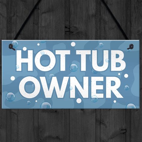 Novelty Hot Tub Sign Hanging Garden Plaque Home Decor Ts