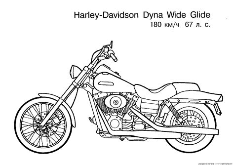 Harley Davidson Coloring Pages To Print Free Motorcycle Coloring Page