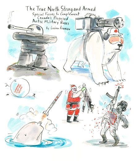 Arctic Military Bases Illustration By Graham Roumieu For Canadian