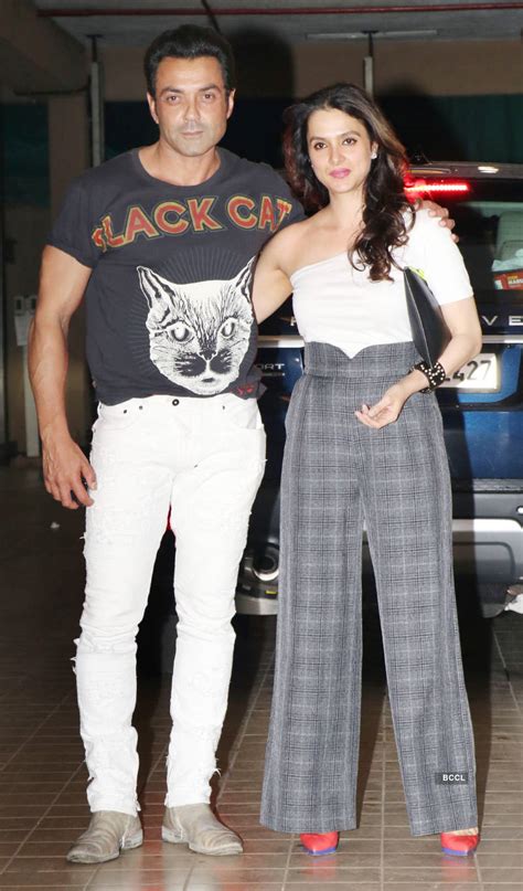 Bobby Deol Poses With Wife Tanya Deol During The Race 3 After Party