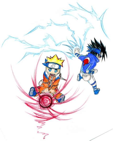 Naruto Vs Sasuke~chibi By Kenx21