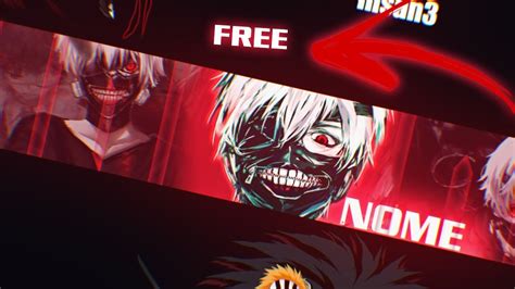 Kaneki Anime Banner Template Tokyo Ghoul Free Youtube