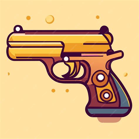 Premium Vector Gun Pistol Cartoon Vector Icon Illustration Holiday