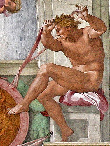 Capella Sistina Ceiling Nude Figure Sistine Chapel Ceil Flickr