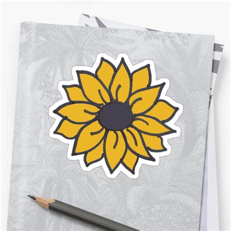 Sunflower Sticker By Livgillin Redbubble