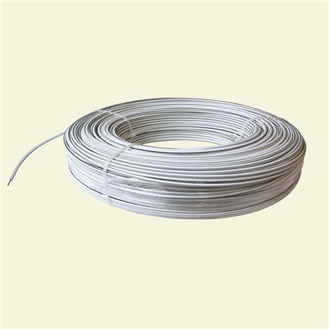 Electric fence accessories poly wire with six 0.2mm steel wire. White Lightning 1320 ft. 12.5-Gauge White Safety Coated ...