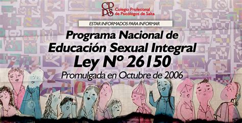 Programa Nacional De Educación Sexual Integral Ley N 26150 Cpps