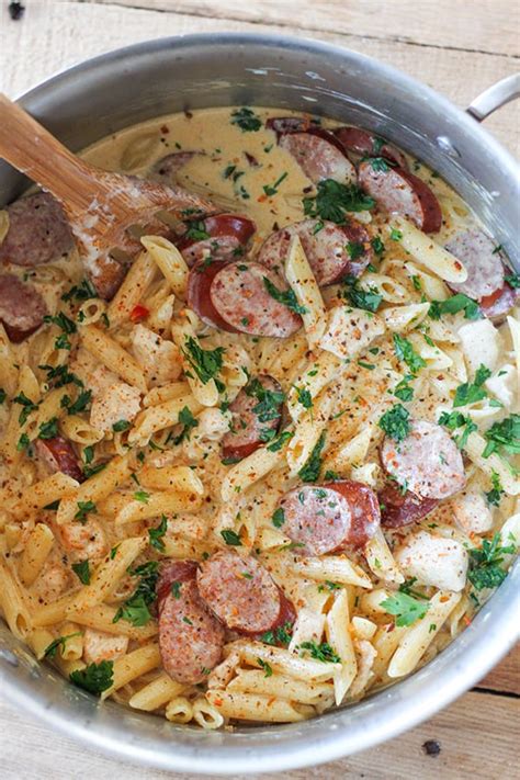 I use smoked andouille sausage to pack a ton of flavor into this pasta recipe.i prefer lean chicken sausage, such as al fresco brand, but feel free to use any type of cajun flavored sausage you like. Cajun Chicken - Easy Meal Plan Sunday {Week 2} | Kitchen ...