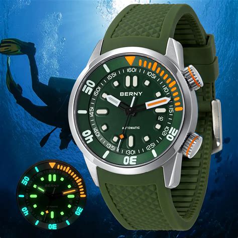 Berny Men Automatic Compressor Diver Watch V3 Am339m Berny® Watch Official Store