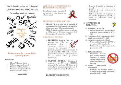 Triptico De Infecciones De Transmisi N Sexual Y Sida Udocz Creators