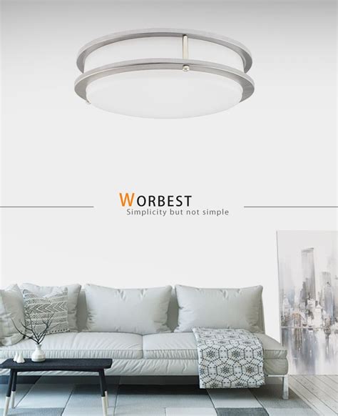 Clean heavily soiled fixtures or remove hard water stains from the nickel surface by washing it with a vinegar and water mixture. worbest ceiling light led ceiling light led flush mount ...