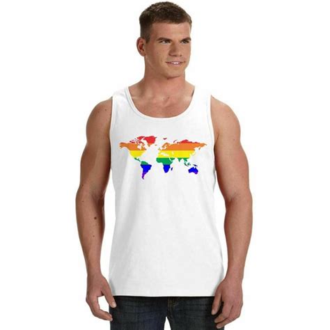 Regata Masculina Lgbt Mapa Orgulho Gay Es155 Branco Zattini