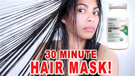 How To Apply Coconut Oil To Your Hair Correctly 30 Minute Hair Mask Youtube