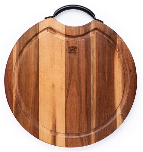 Superior Trading Co. Acacia Wood Cutting Board with Steel Handle. 14 in ...
