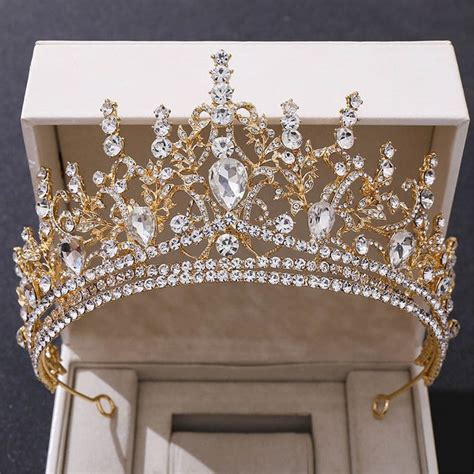 Silver Wedding Crown Crystal Bridal Crown Silver Wedding Crown Etsy
