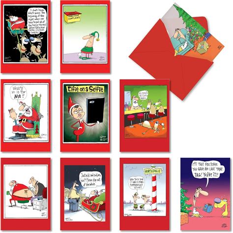 10 assorted no complaints boxed humorous christmas cards with envelopes variety box of merry