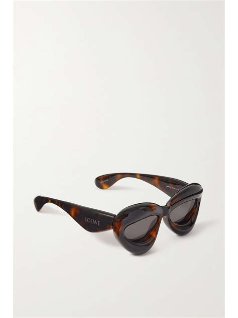 loewe eyewear inflated cat eye tortoiseshell acetate sunglasses net a porter