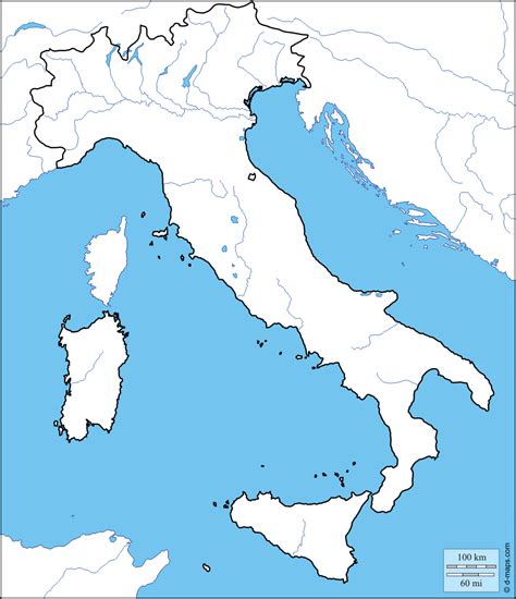 Italia Mappa Gratuita Mappa Muta Gratuita Cartina Muta Gratuita