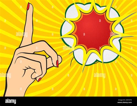 Hand With Index Finger Pointing Finger Vector Illustration Of Female Hands Stock Vector Image