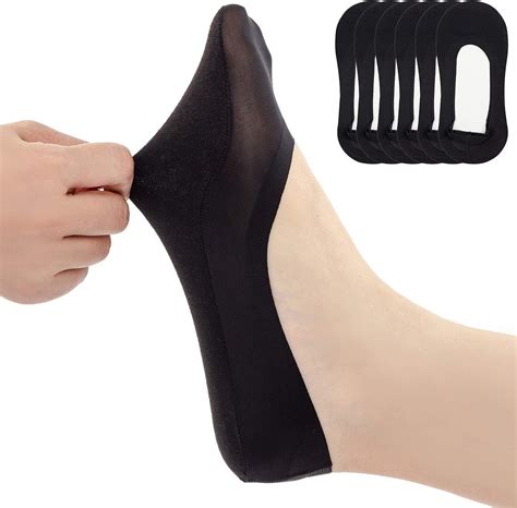 Womens No Show Thin Socks Cotton Nylon Low Cut Liner Non Slip Hidden Invisible Socks For Flats