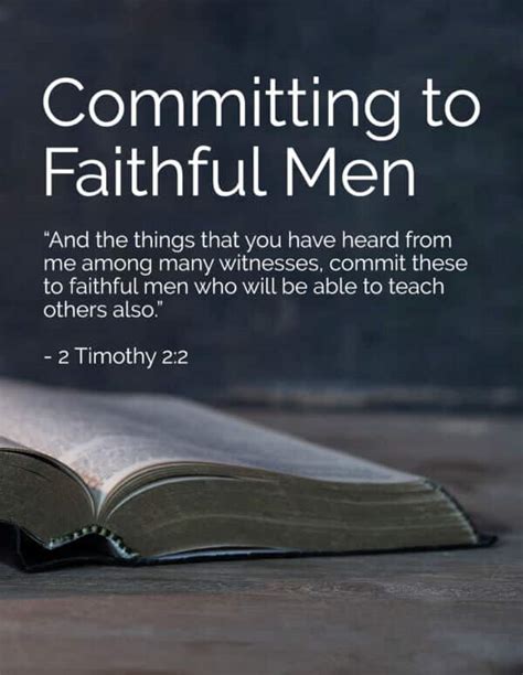 Committed To Faithful Men Guelph Bible Conference Centre
