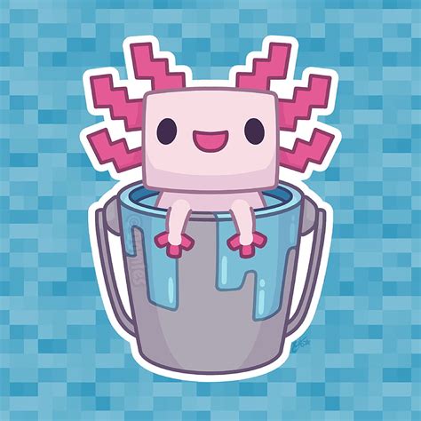1680x1050px 720p Free Download Minecraft Axolotl Sticker Art By