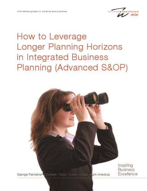 Leveraging Planning In Integrated Business Planning Oliver Wight