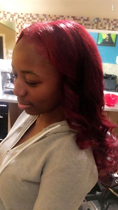 Red Sew In Weave Red Sew In Sew In Weave Hair