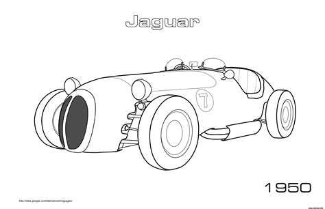 Coloriage Old Car Jaguar 1950 Dessin Voiture à Imprimer