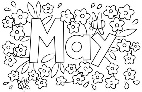 Easy May Day Coloring Page Coloring Pages Free Printa