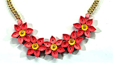 Diy Quilled Paper Necklace Easy Paper Quilling Jewelry Tutorial