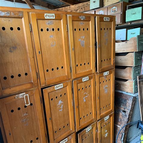 Vintage Wooden Lockers Trip Wooden Lockers Antiques