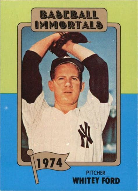 The card has 73 different variations, one for each home run hit. Whitey Ford Baseball Card (New York Yankees) 1987 SSPC Baseball Imortals #144