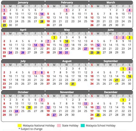 Calendar Malaysia Release Public Holidays 2017 Freebies My