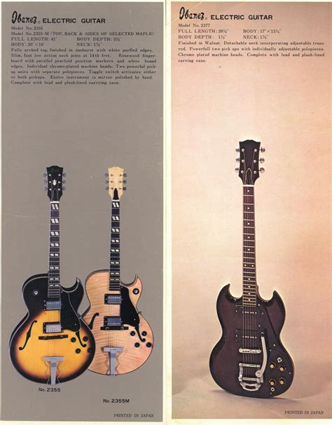 1971 Ibanez Guitar Catalog