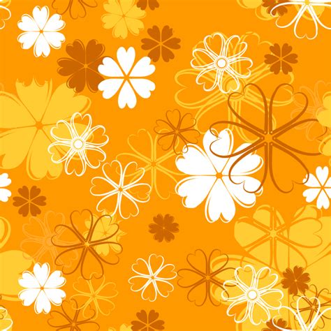 Orange Floral Pattern Freevectors