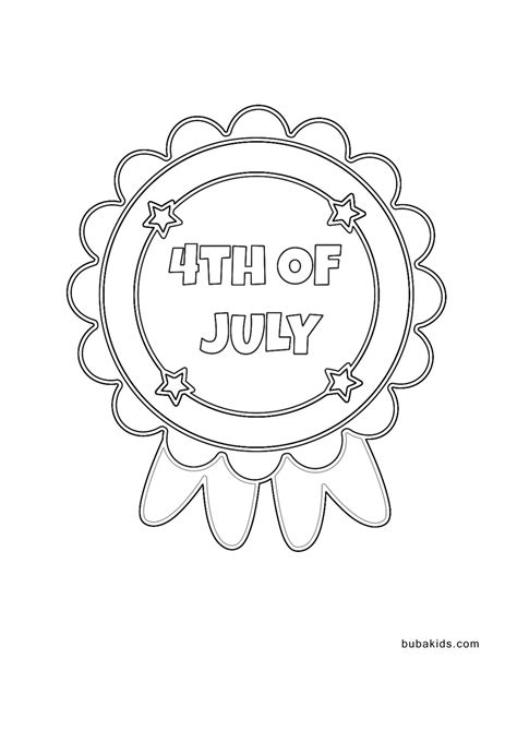 4th Of July Happy Independence Day Coloring Page