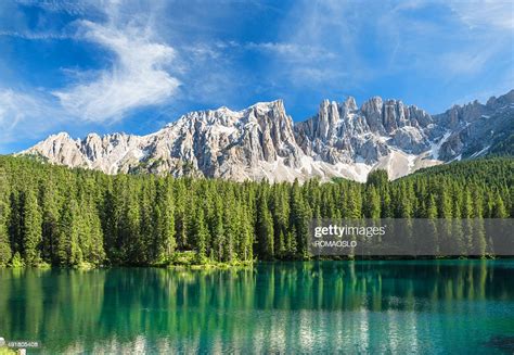 Lago Di Carezza Karersee Trentinoalto Adige Italy High Res Stock Photo