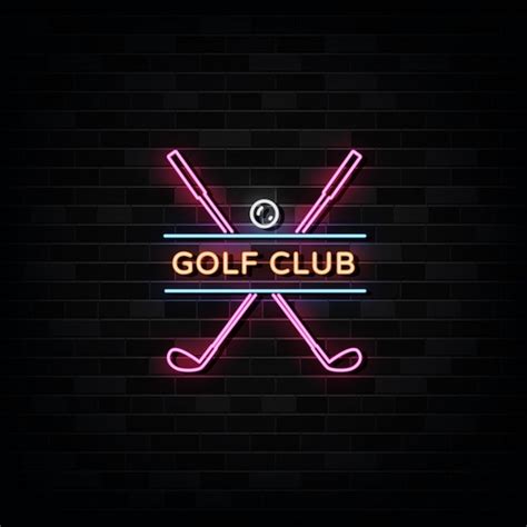 Premium Vector Golf Club Neon Signs Design Template