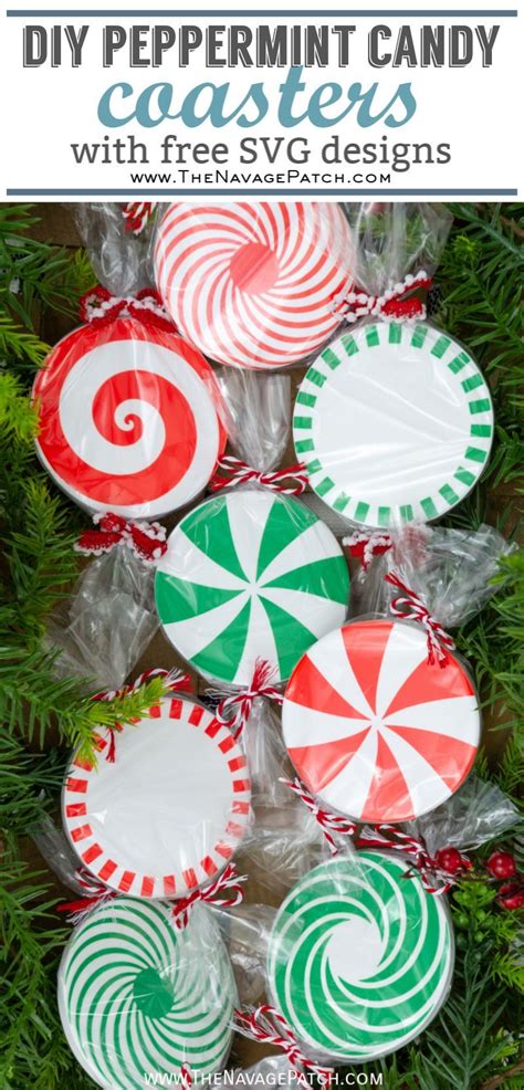 🎅make an easy $2 christmas diy peppermint and spearmint bowl to put them in! DIY Peppermint Candy Coasters | Candy crafts, Peppermint ...