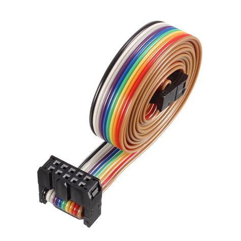 Idc Rainbow Wire Flat Ribbon Cable 10p D Type Fcfc Connector 254mm