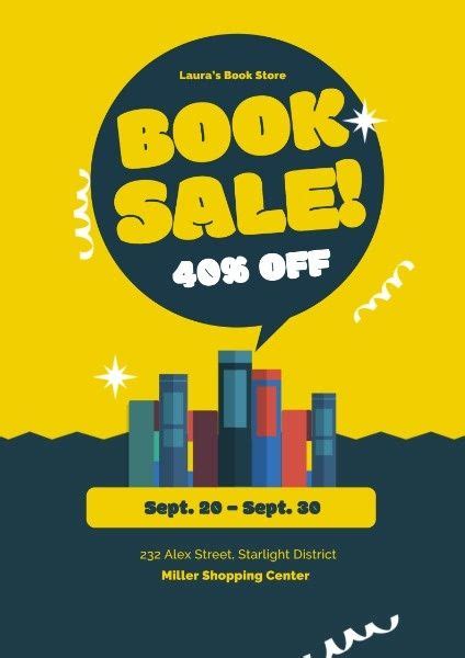 How To Design Book Sales Poster With A Big Discount Book Cover
