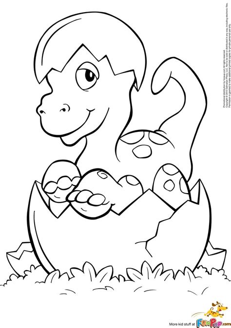This simple easter bunny coloring page has a cute picture of a bunny with the words happy easter printed below it. Baby dinosaur coloring pages to download and print for free