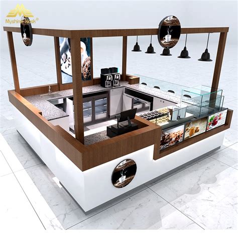 Myshine Hot Sale Customized Shopping Mall Food Booth Fast Food Kiosk