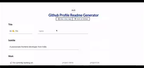 Github Profile Readme Generator With Latest Addons Like Visitors Count