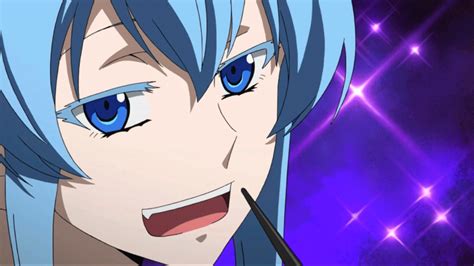 The Big Imageboard Tbib 1girl Akame Ga Kill Animated Animated  Blue Eyes Blue Hair