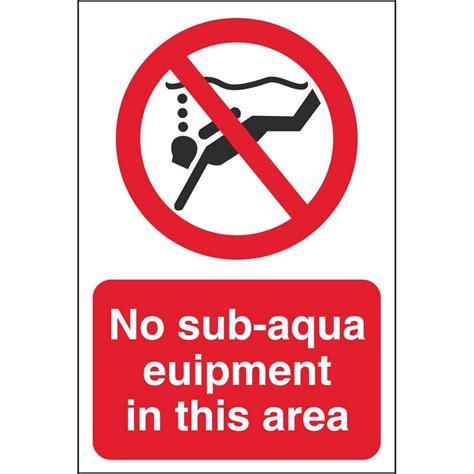 aqua equipment signs prohibitory water safety