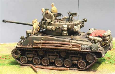 135 Scale Model Tank Finished Model Kit M4a3e8 Sherman Fury Tank Model
