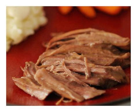 A fool proof recipe for the best crock pot roast. 2-3 lb cross rib roast 1 can cream of mushroom soup 1 envelope dry onion soup mix 3 tables ...